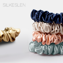 Ladda upp bild till gallerivisning, Scrunchie Set i 100% Mullbärssilke 22 Momme - Medium, Set om 5 stycken