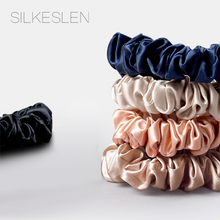 Ladda upp bild till gallerivisning, Scrunchie Set i 100% Mullbärssilke 22 Momme - Medium, Set om 5 stycken