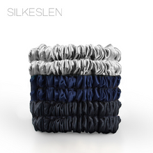 Ladda upp bild till gallerivisning, Scrunchie Set i 100% Mullbärssilke 22 Momme - Små, Set om 6 stycken