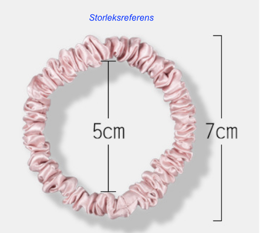 Scrunchie Set i 100% Mullbärssilke 22 Momme - Små, Set om 6 stycken
