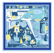 Ladda upp bild till gallerivisning, Sidensjal i Klassisk Färg 86x86cm