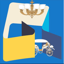 Ladda upp bild till gallerivisning, Sidensjal i Modern Design - Ljusblå