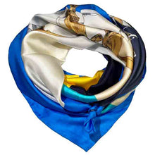 Ladda upp bild till gallerivisning, Sidensjal i Modern Design - Ljusblå