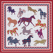 Ladda upp bild till gallerivisning, Sidensjal med Hästmönster