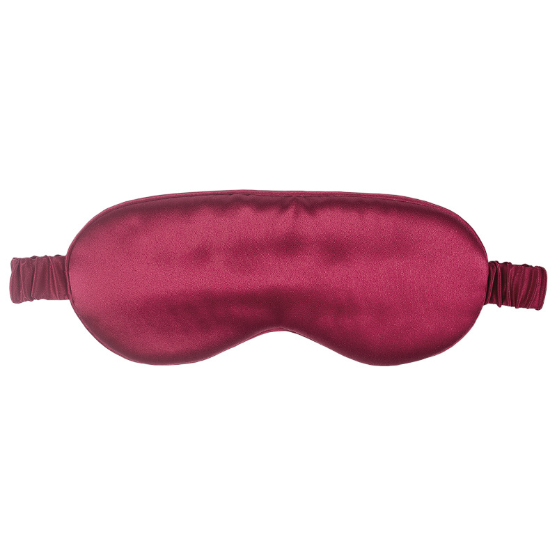Sovmask i 100% Mullbärssilke Vinröd