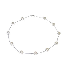 Ladda upp bild till gallerivisning, Pärlhalsband på en länk av silver