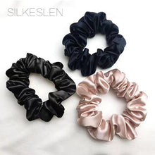 Ladda upp bild till gallerivisning, Scrunchie Set i 100% Mullbärssike 22 Momme - Stor, Set om 3 stycken
