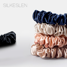 Ladda upp bild till gallerivisning, Scrunchie Set i 100% Mullbärssilke 22 Momme - Medium, Set om 5 stycken
